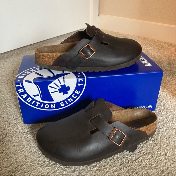 Birkenstock Boston Clogs Habana Oiled Leather Size 36 - Picture 2 of 11